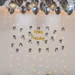 Aesthetic Black Bow Birthday Decoration