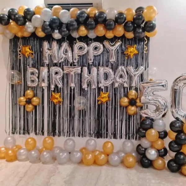 Black Golden Special Birthday Decor