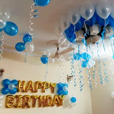 Blue White Balloon Surprise