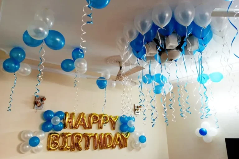 Blue White Balloon Surprise