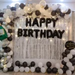 Classic Black and White Birthday decoration