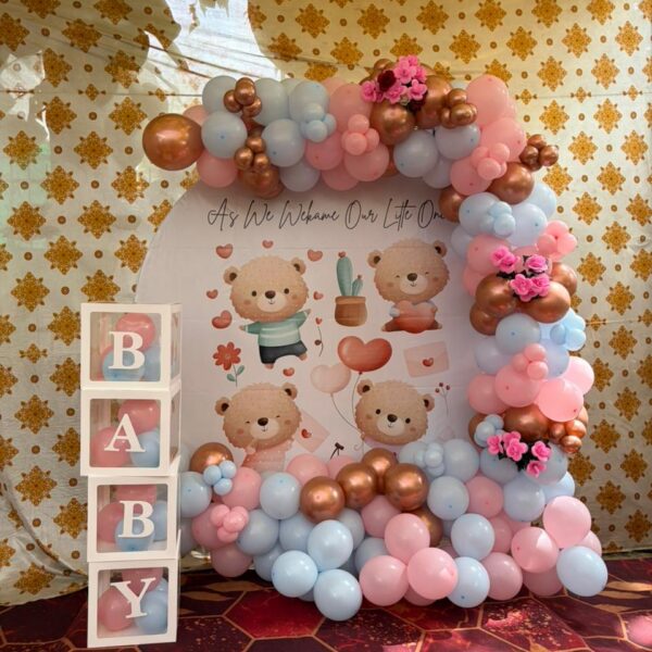 Premium Baby Shower Balloon Backdrop Decoration