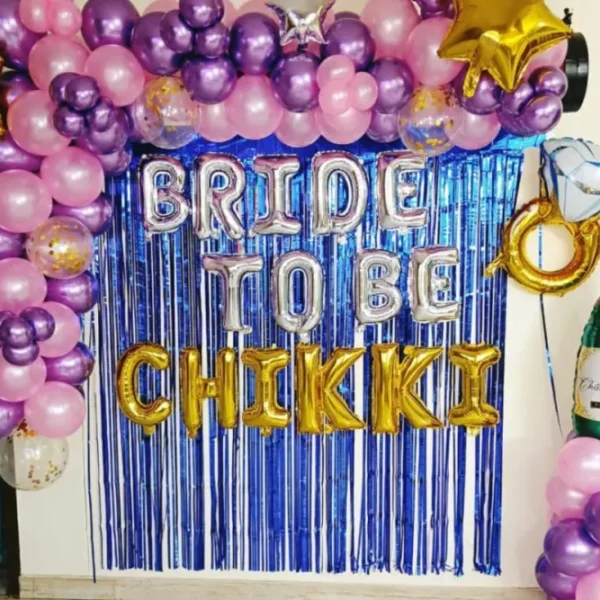 Pink Purple Bride To Be Decor