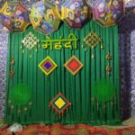 Dark Green Mehndi Ceremony Backdrop Decoration in Delhi NCR | Forever Decoration